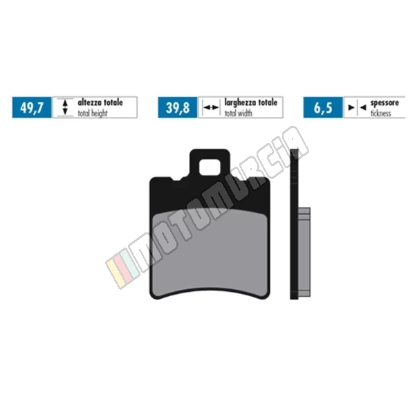 Remvoering set sintermetaal, E -certified,