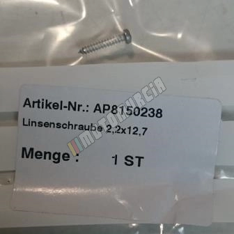 Linsenschraube 2,2x12,7 mm