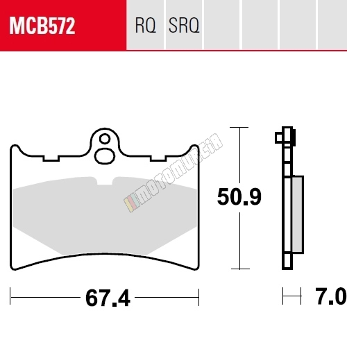Bremsfutter Set MCB572RQ, Bio, Rennen / ohne Abe,