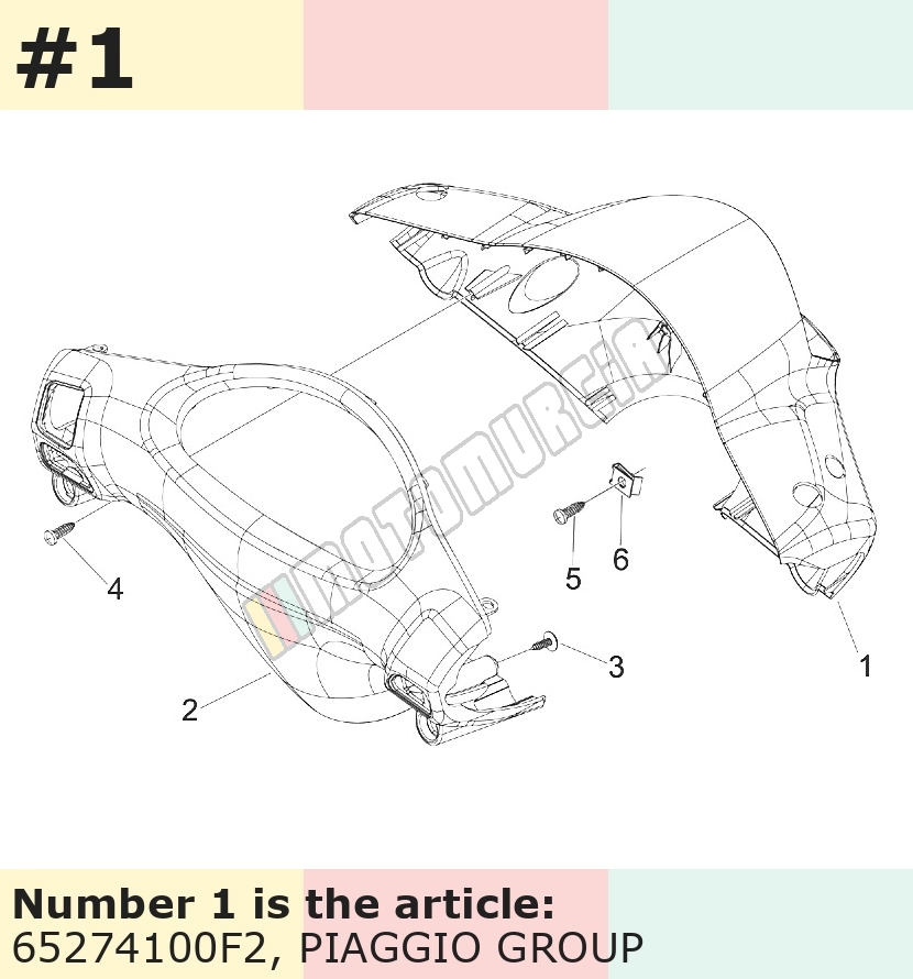 Handlebar Fairing, front, silver, Suffix: F2_silver excalibur 738/A