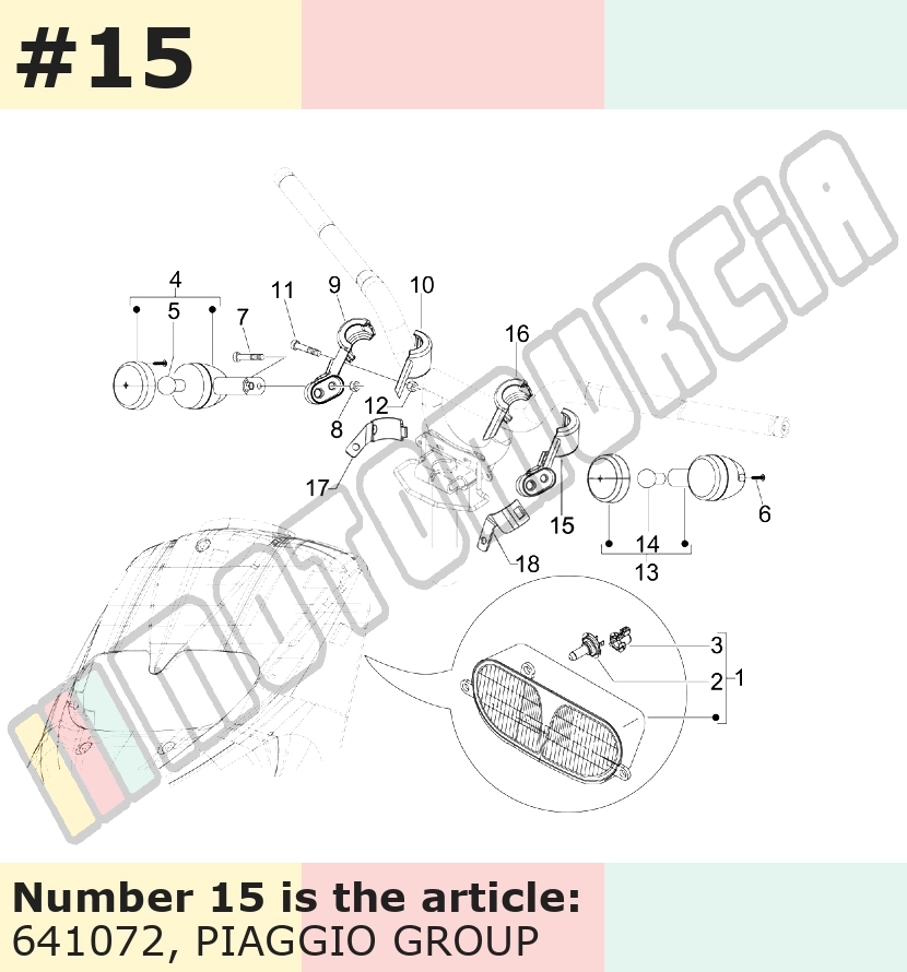 Bracket for indicators, front, left