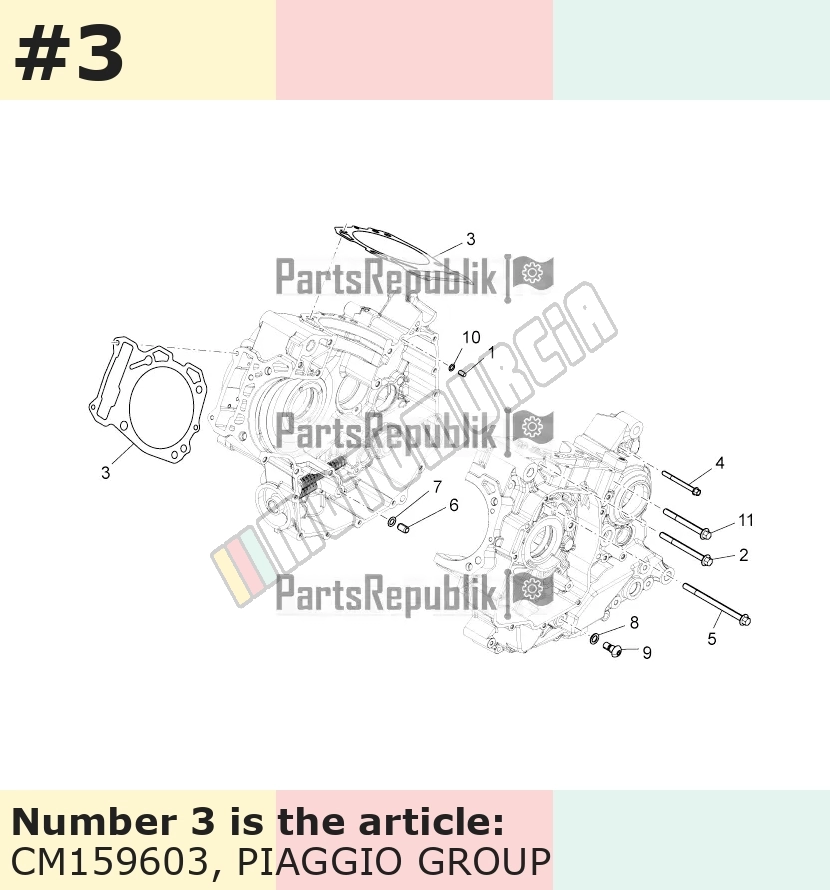 Joint d'embase cylindre Epaisseur: 0,60 mm