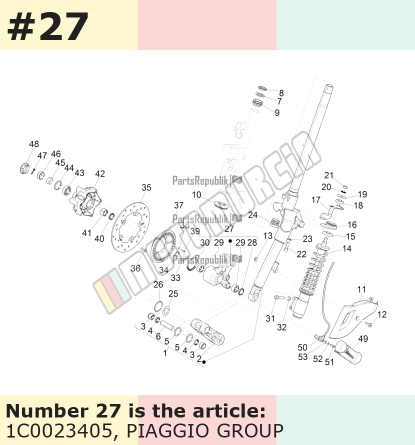 Bracket for shock absorber and brake caliper, front