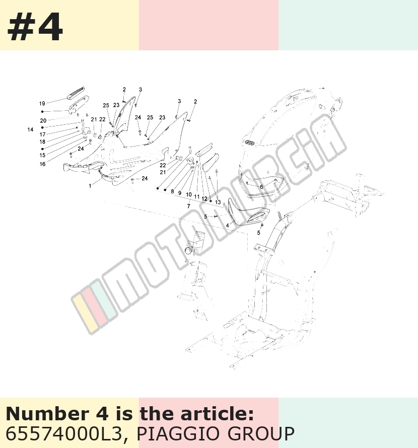 Trappe d'inspection, jaune, Suffixe et code couleur Piaggio: L3_jaune 964/A
