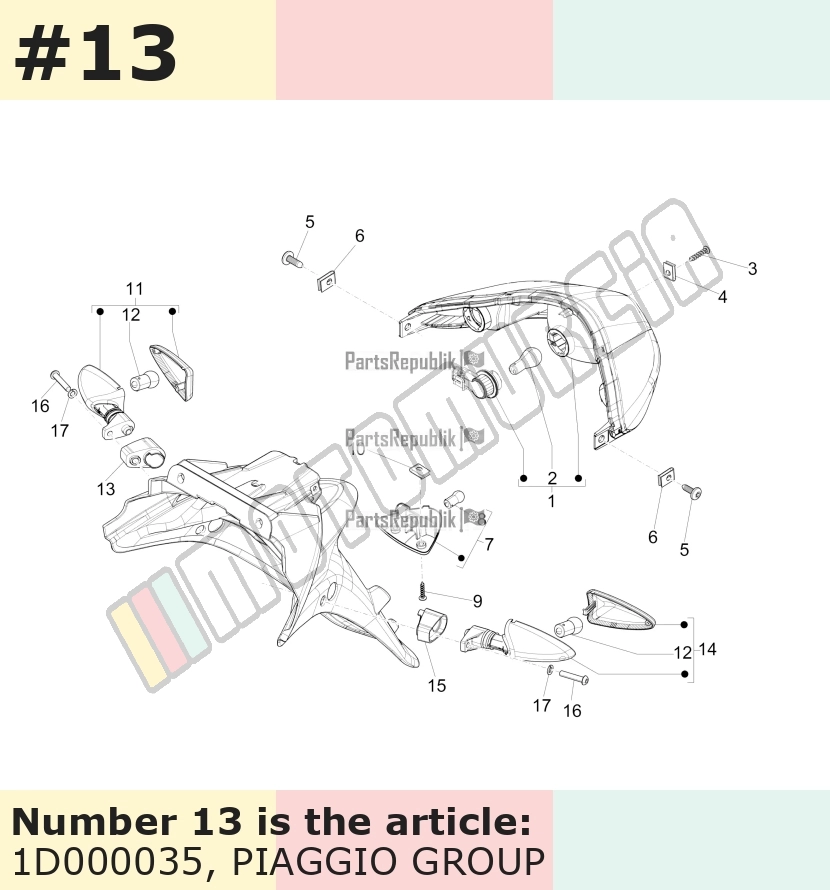 Bracket for indicators, rear, right, NAFTA (North America)