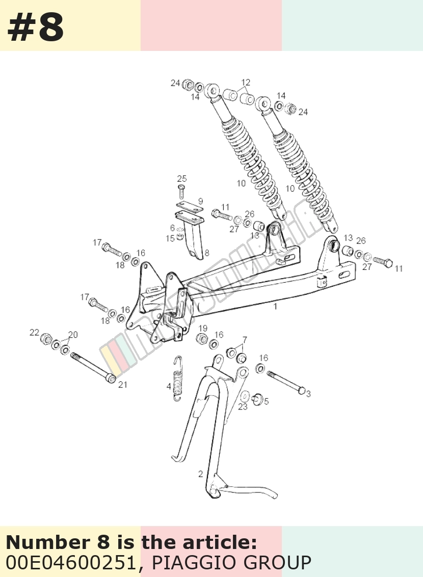 Fixation pour bras oscillant