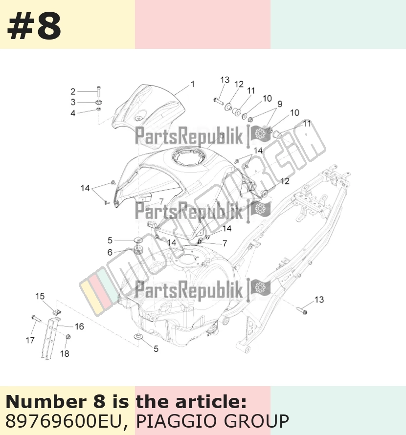 Tankabdeckung, ohne Dekor silber, Suffix: EU_grigio pulsar 711/B