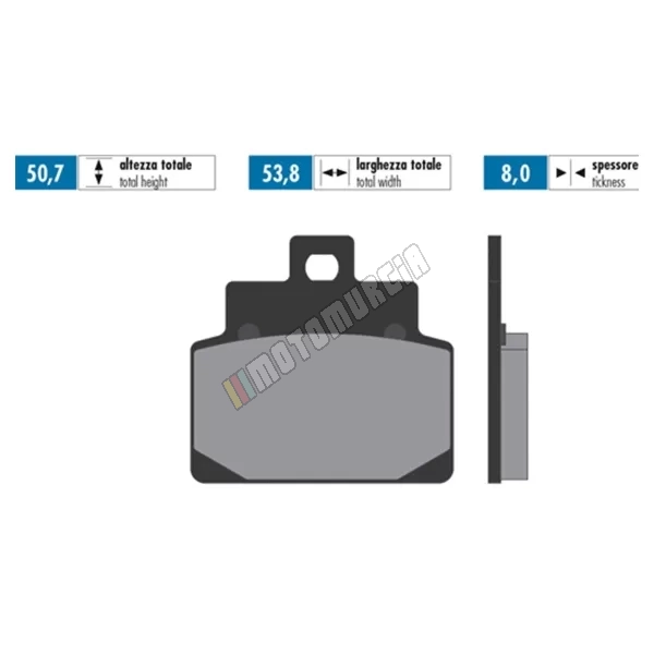 Brake lining set Sintermetaal, E -certified,