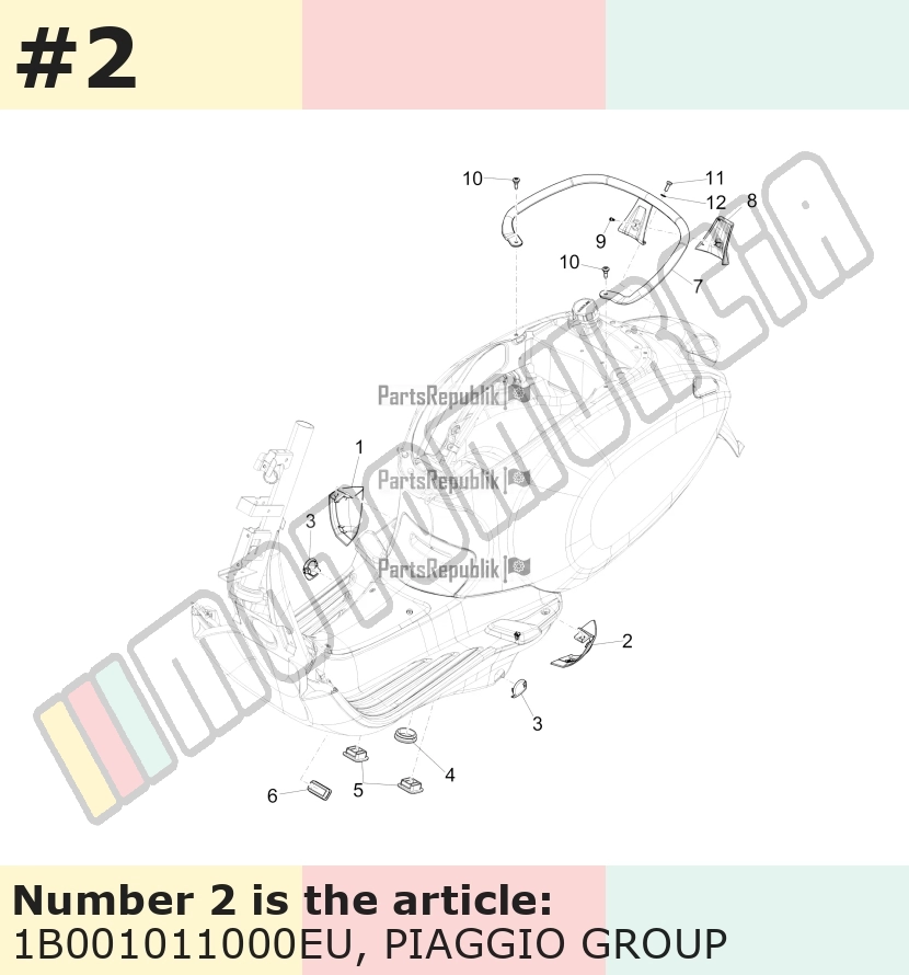 Couvercle, gauche, argent, Suffixe et code couleur Piaggio: EU_gris pulsar 711/B
