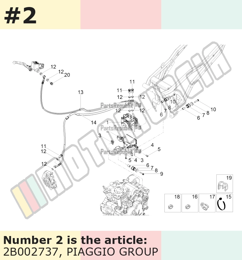 Bracket for ABS control unit