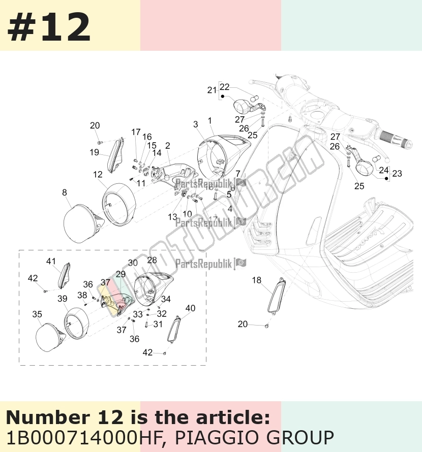 Scheinwerfergehäuse, grau, Suffix: HF_grau 784/B, (USA)