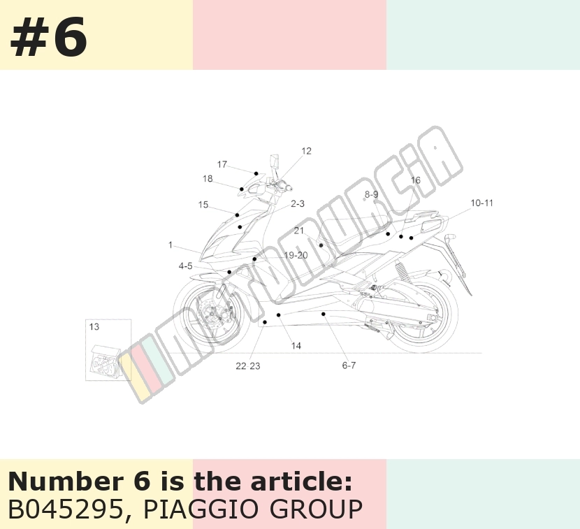 Autocollant, Motif: Aprilia Racing, droit