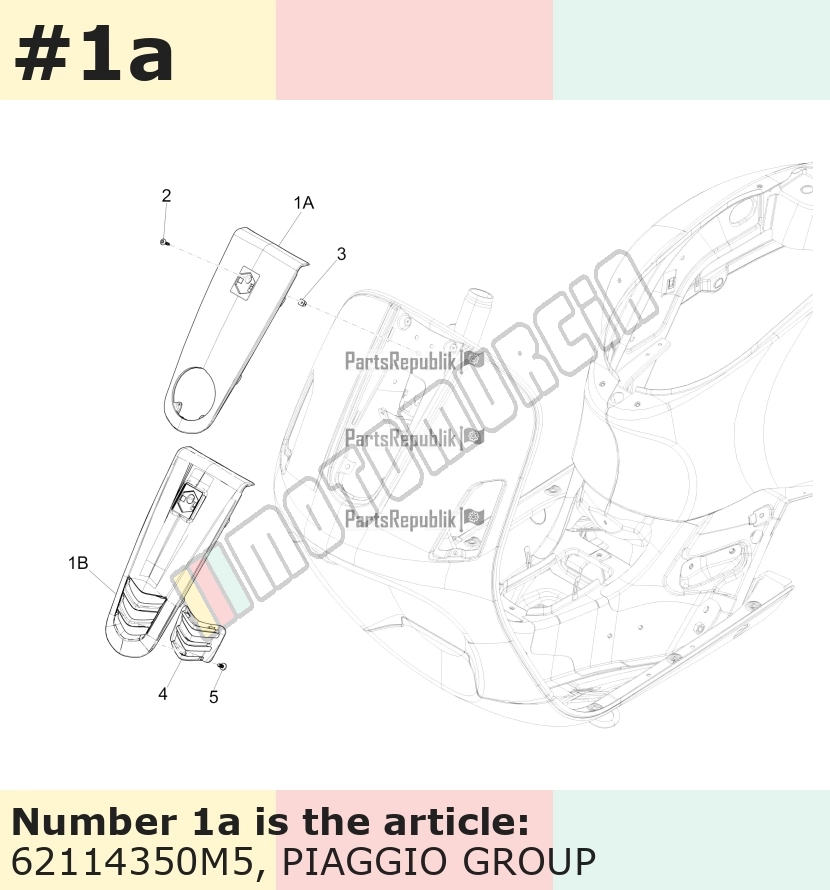Cascade, marron, Suffixe et code couleur Piaggio: M5_terre de Toscane 112/A, Vespa GTS