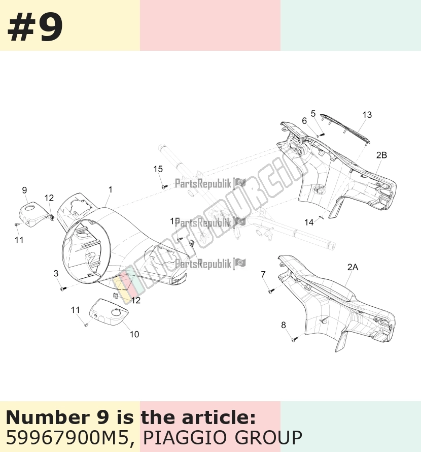 Couvercle, droit, marron, Suffixe et code couleur Piaggio: M5_terre de Toscane 112/A
