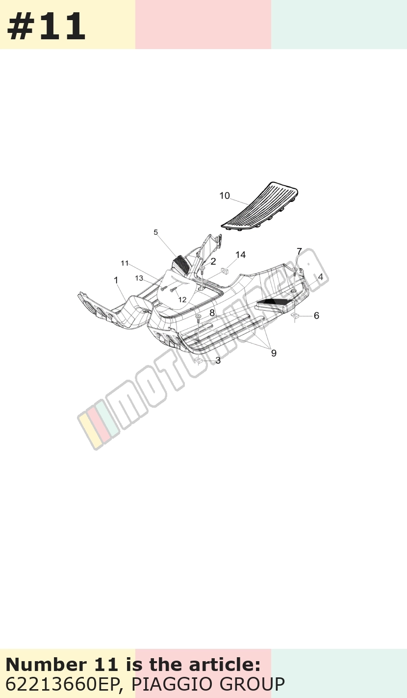 Trappe d'inspection, anthracite, Suffixe et code couleur Piaggio: EP_gris avion 780/A