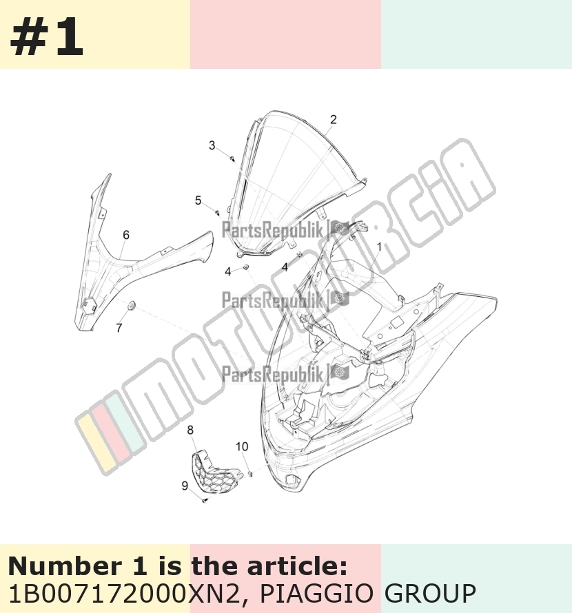 Frontschild, schwarz, Suffix: XN2_nero cosmo / vulcano / 98/A