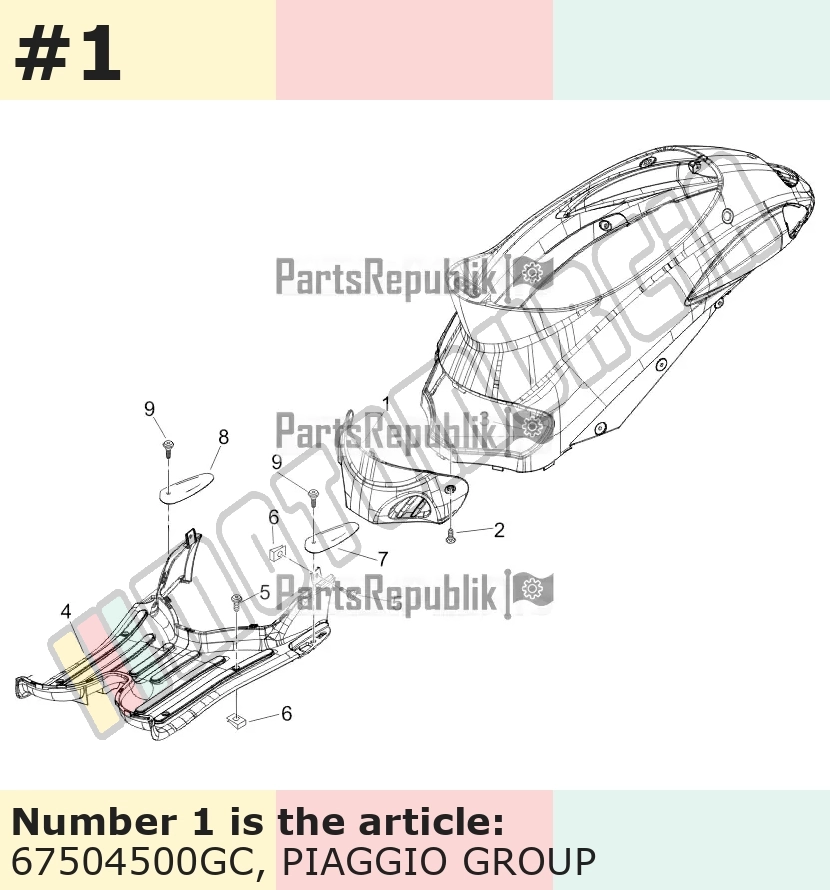Trappe d'inspection, jaune, Suffixe et code couleur Piaggio: GC_jaune 903/A