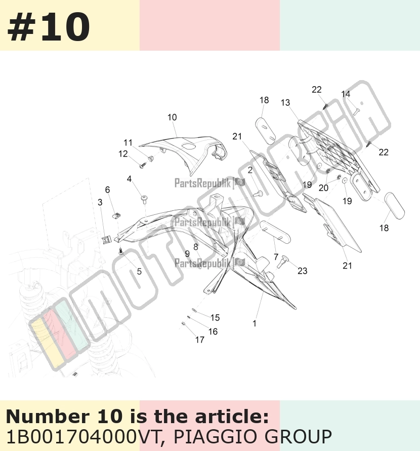 Cache/entourage/habillage, vert, Suffixe et code couleur Piaggio: VT_vert mat opaque 339/A