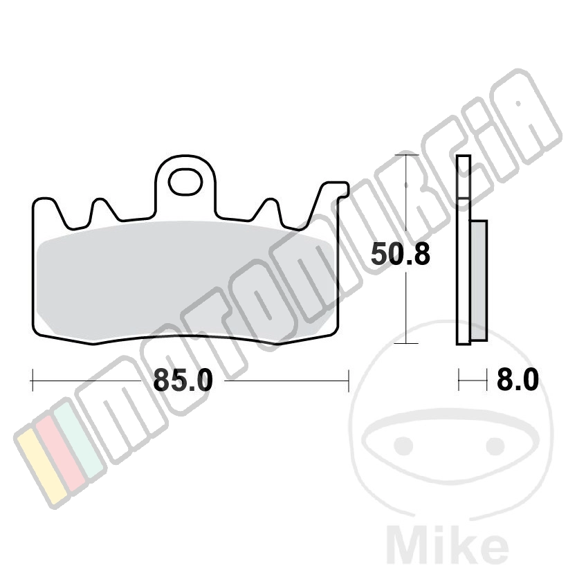 Front sinter brake pads trw altn 7326419