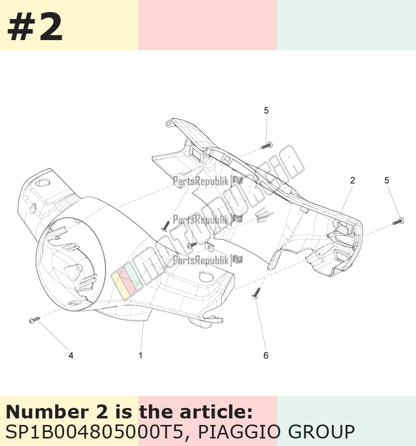 Handlebar Fairing, rear, blue, Suffix: T5_blue 277/A