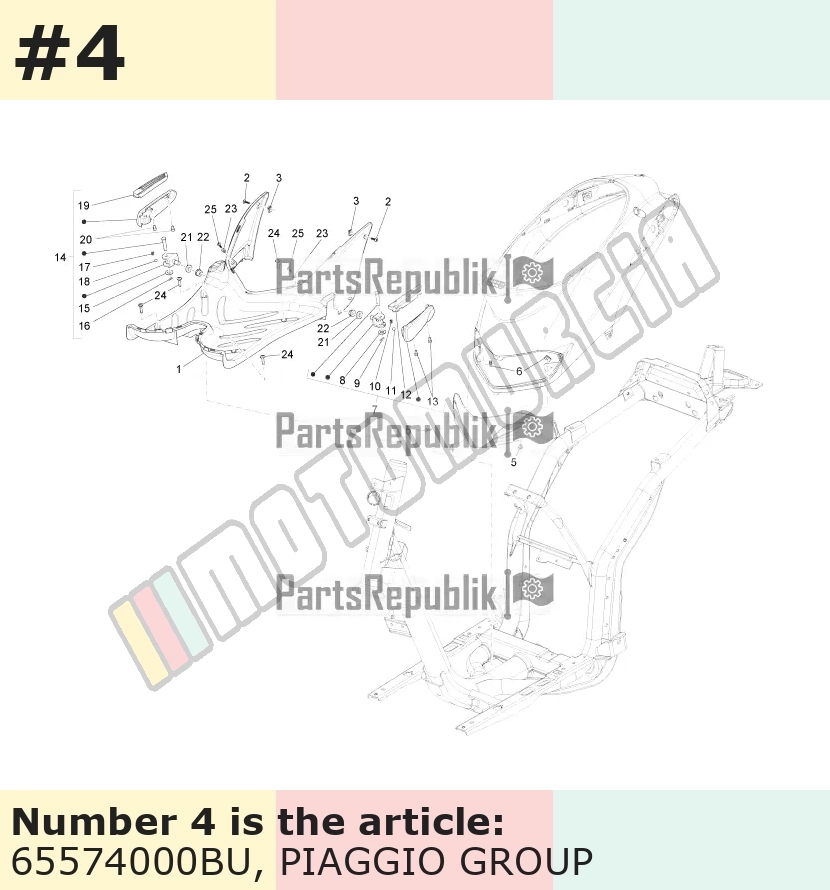Trappe d'inspection, blanc, Suffixe et code couleur Piaggio: BU_blanc étoile 595