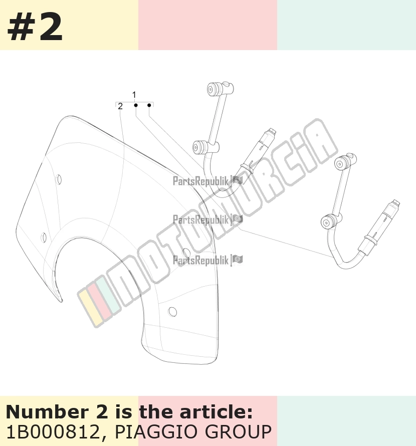 Windscreen small without bracket, Cruiser