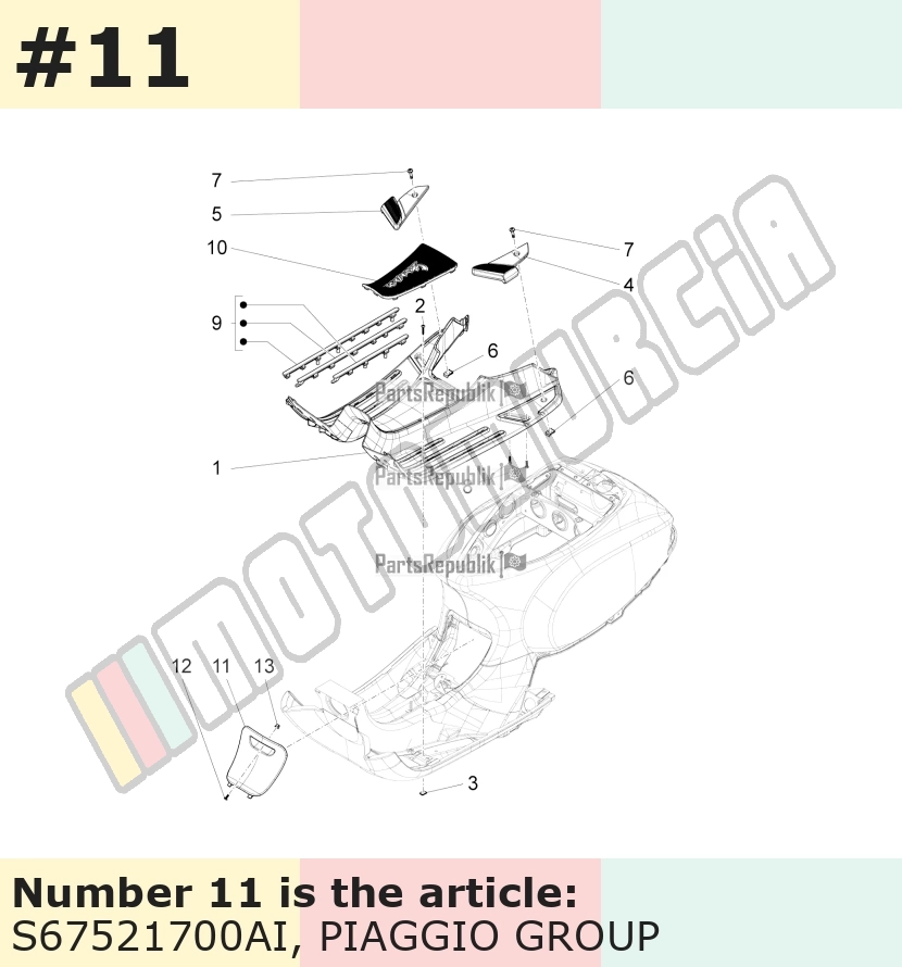 Trappe d'inspection, orange, Suffixe et code couleur Piaggio: AI_taormina 938/A