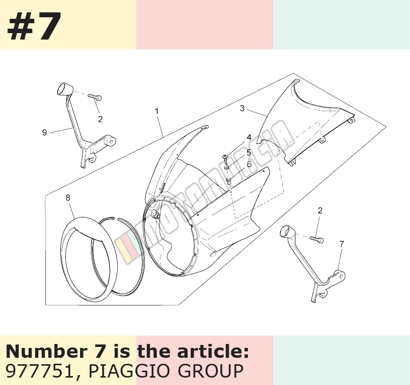Bracket for windscreen, left