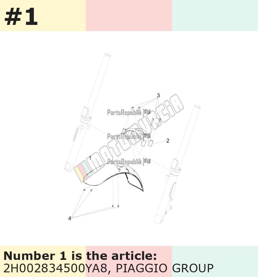 Mudguard con decalcomanie, davanti