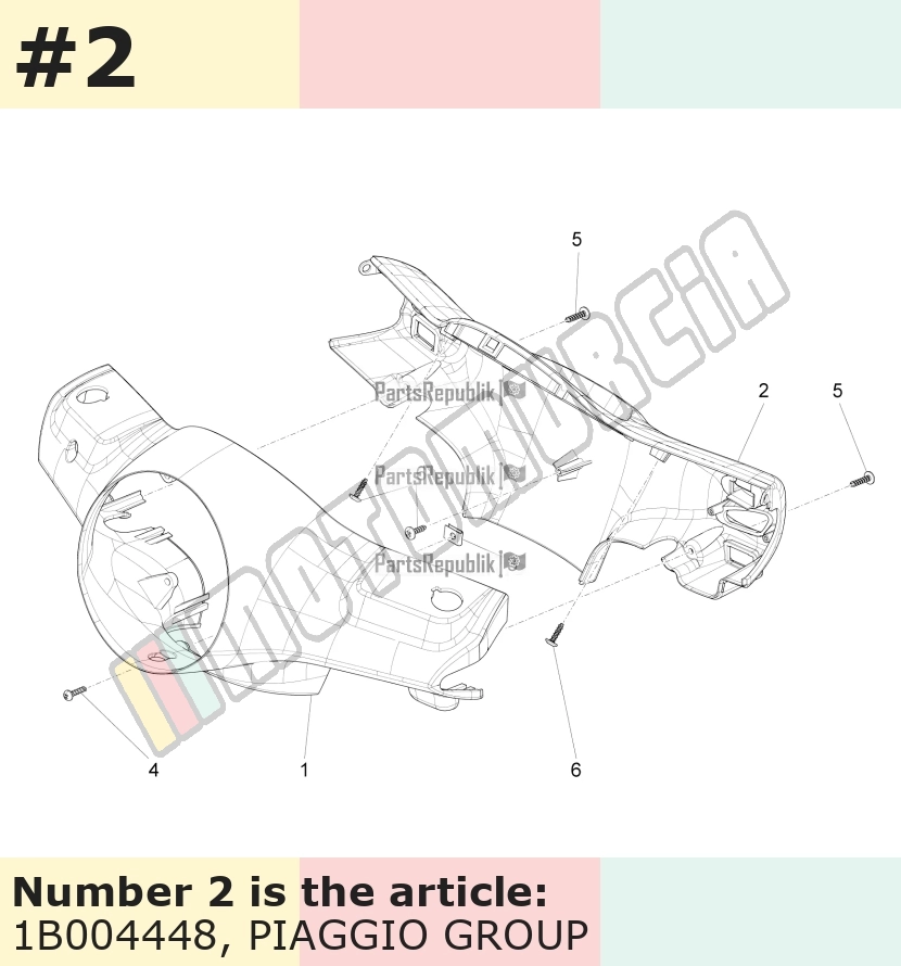 Handlebar Fairing, rear, primed, APAC (Asia)