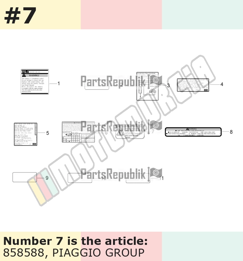 Sticker, motive: warning notes, (USA)