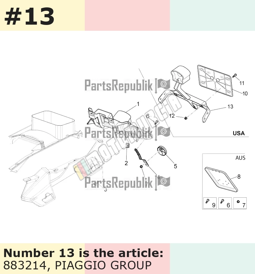 Support plaque d'immatriculation (USA)