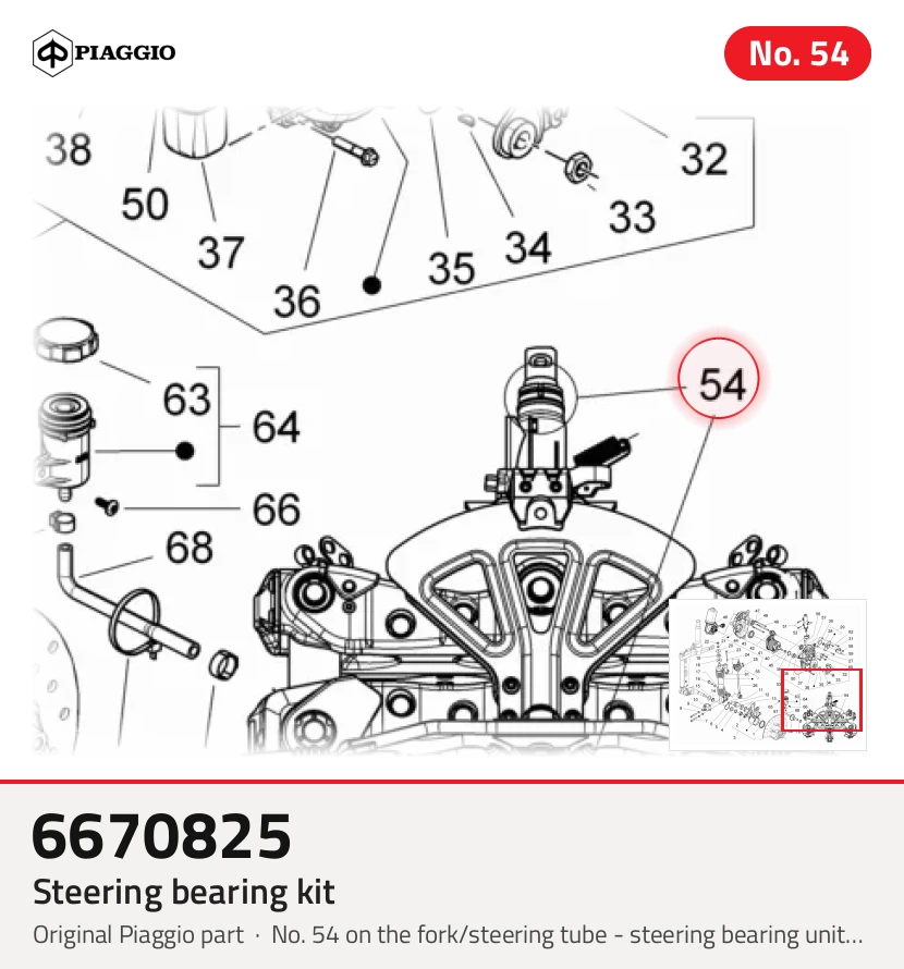 Kit di cuscinetti dello sterzo