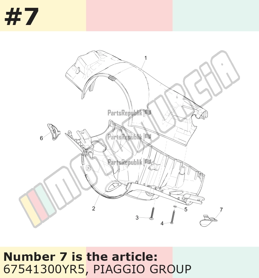 Couvercle, gauche, rouge, Suffixe et code couleur Piaggio: YR5_rouge / vignola / 880/A