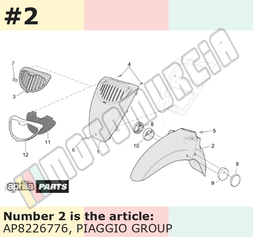 Mudguard Front, blu, Colore del produttore: Main blu
