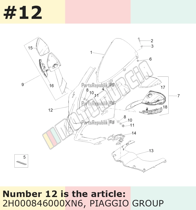 Frontschild, mit Dekor schwarz, Suffix: XN6_schwarz matt 168
