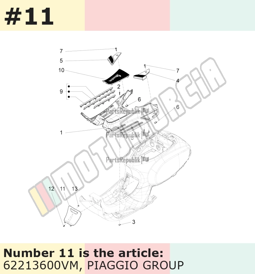 Trappe d'inspection, vert, Suffixe et code couleur Piaggio: VM_vert 328/A