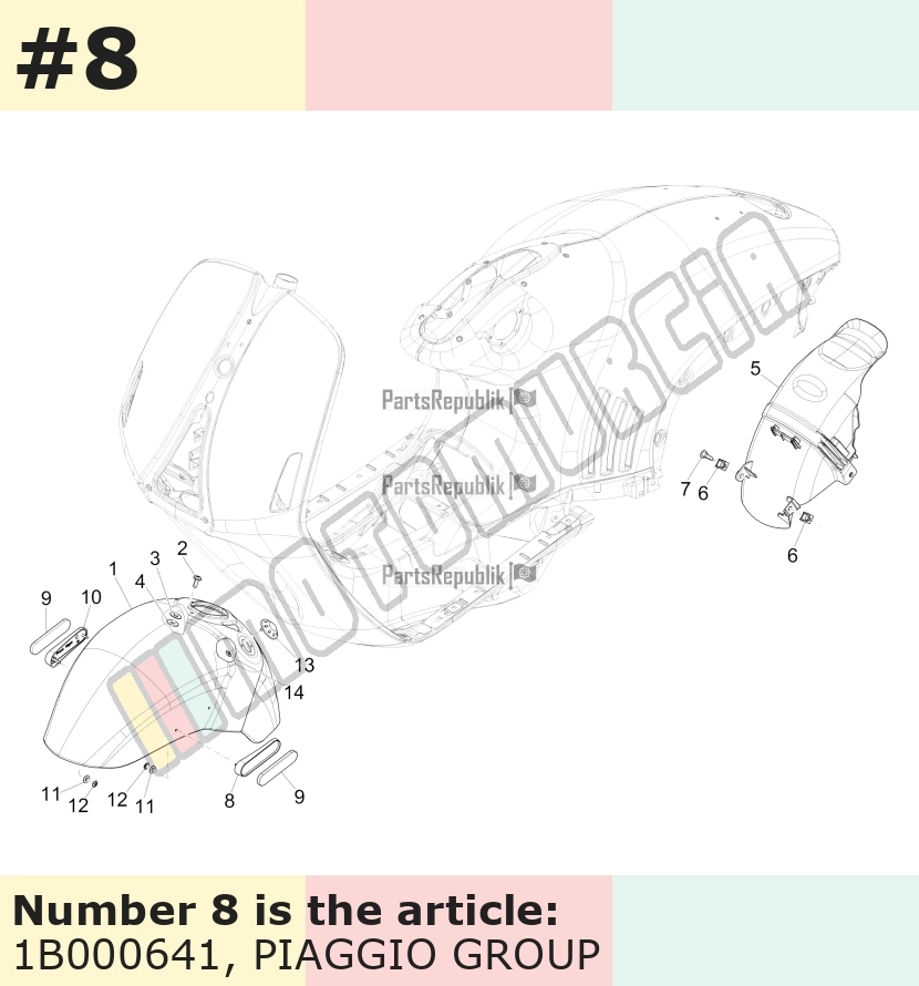Bracket for reflectors, left, front