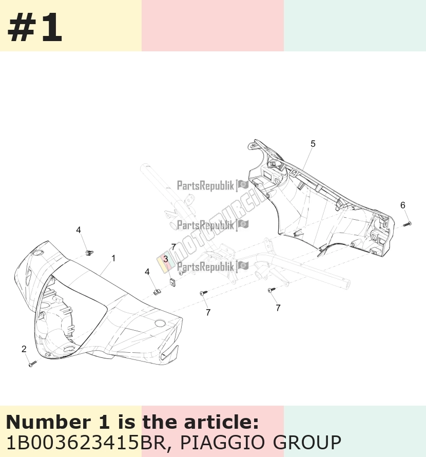 Handlebar Fairing, front, white, Suffix: BR_white montebianco / innocenza /544
