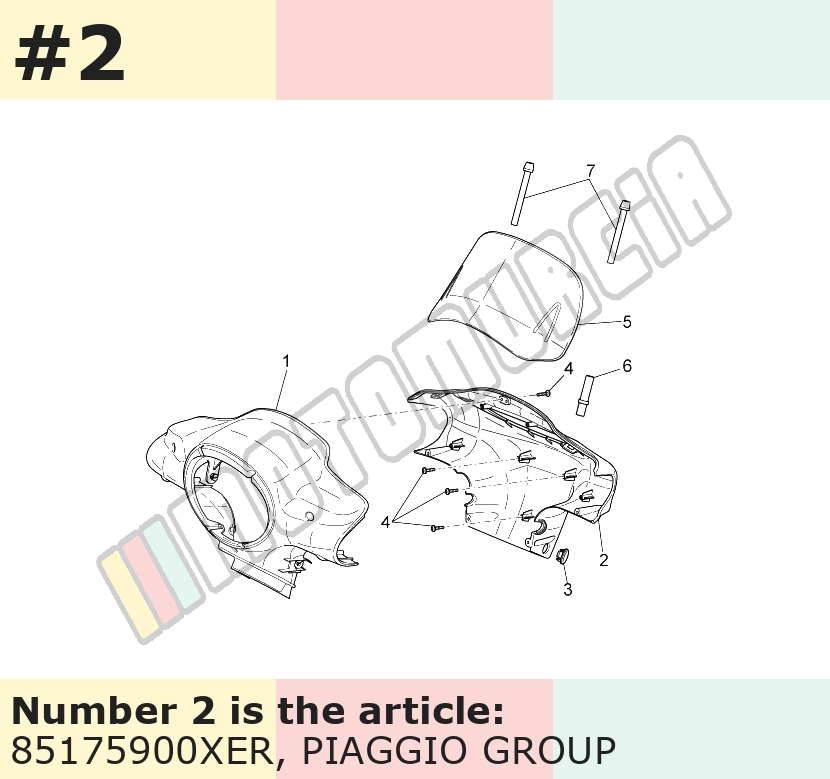 Lenkerverkleidung, hinten, grau, Suffix: XER_grau 728/B