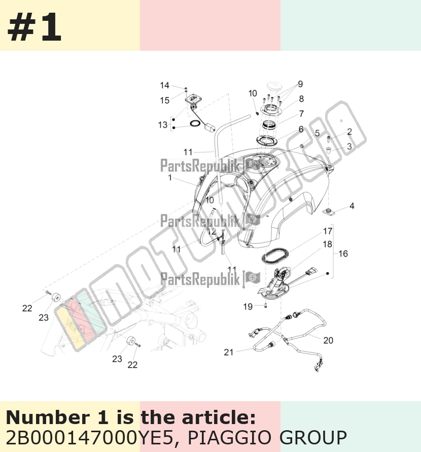 Benzintank grau, Suffix: YE5_grau metall