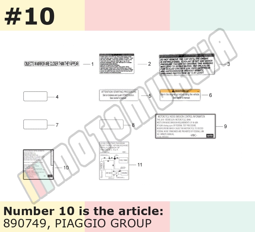 Aufkleber, Motiv: Emission control