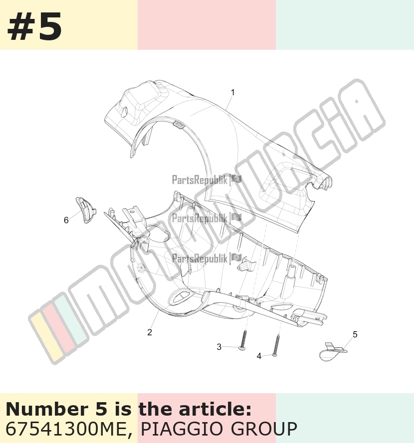 Couvercle, gauche, marron, Suffixe et code couleur Piaggio: ME_marron 130/A