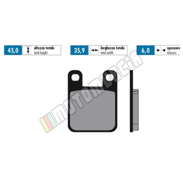 Brake lining set racing organic, e -certified,