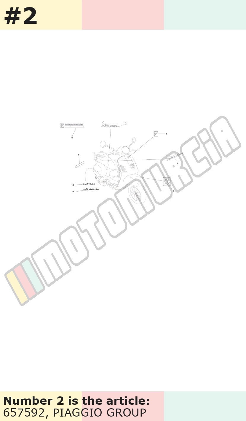 Dekor, Motiv: Vespa, rechts, pink, hinten
