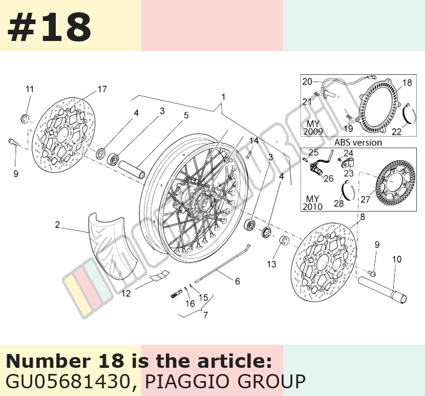 Speed sensor, left, front