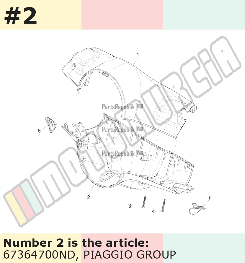 Revêtement guidon, bas, noir, Suffixe et code couleur Piaggio: ND_noir graphite 79/A