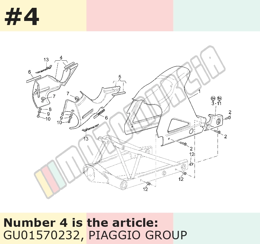 Carénage latéral, droit, vert