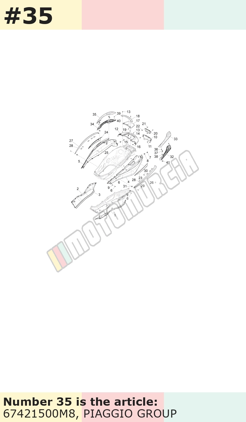 Poignée supérieur droit, marron, Suffixe et code couleur Piaggio: M8_marron mercurio 120/A