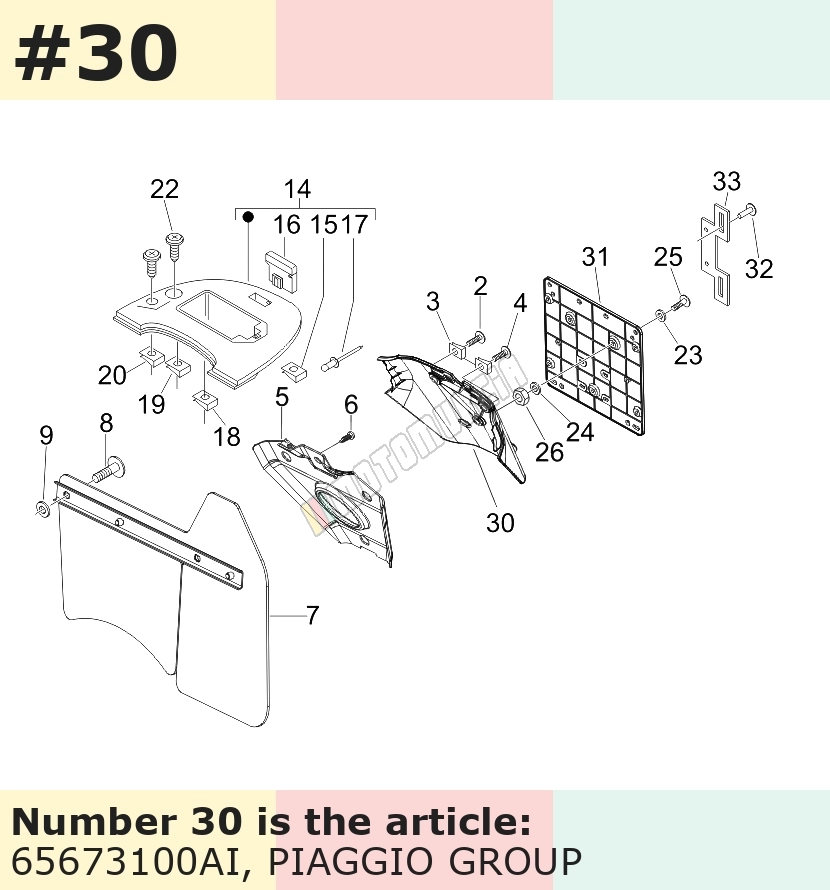 Support plaque d'immatriculation, orange, Suffixe et code couleur Piaggio: AI_taormina 938/A